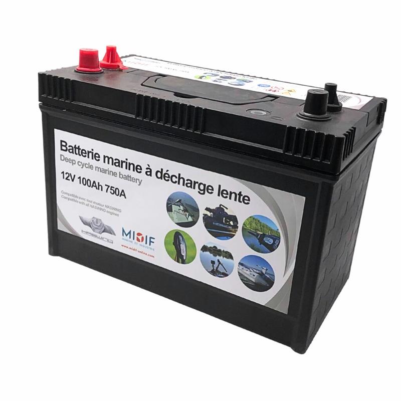 Batterie Marine Haswing 12V 100Ah 750A Haswing Double Bornes