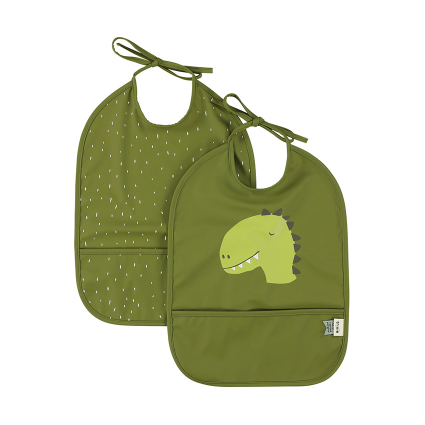 Lot de 2 bavoirs imperméables Mr. Dino