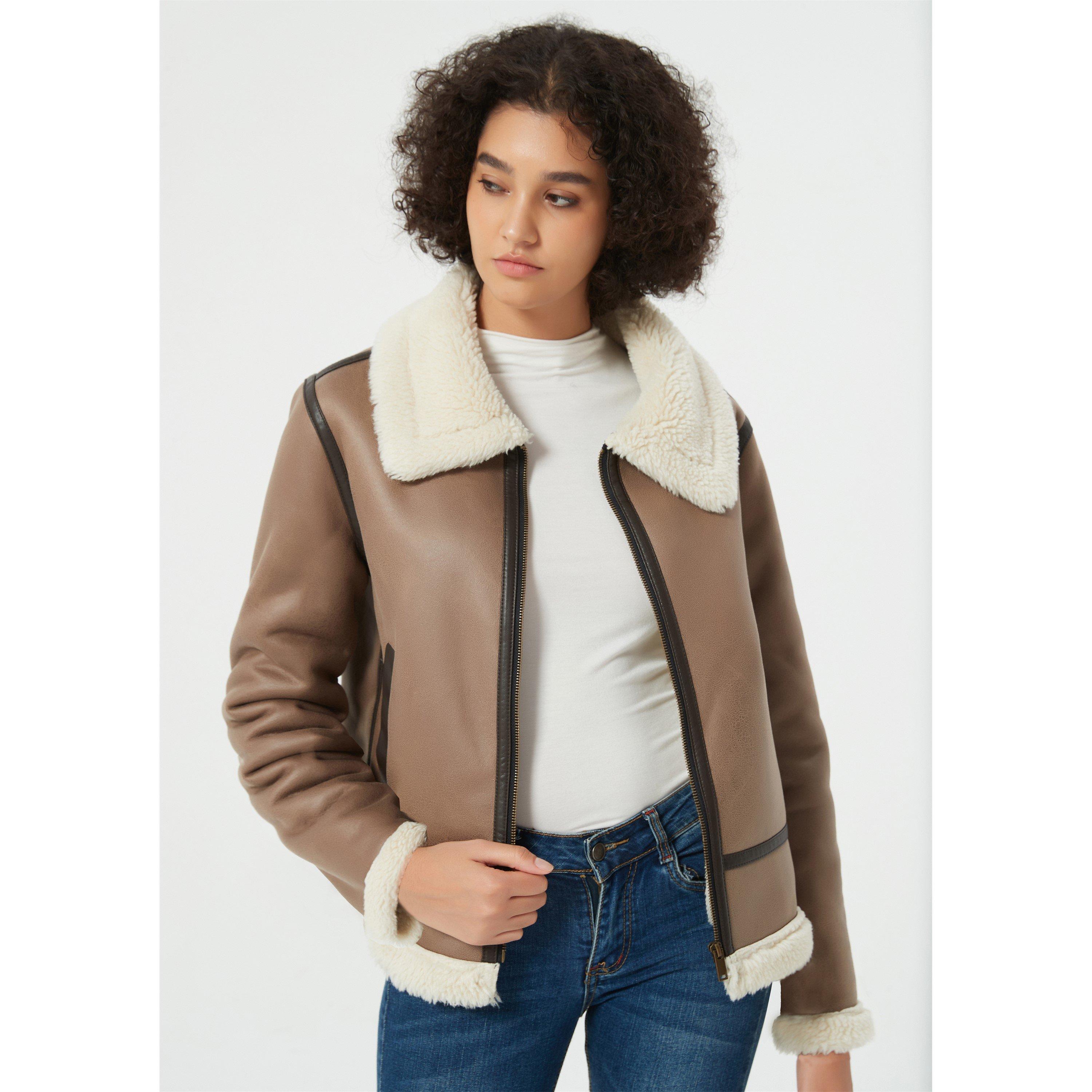 Be You B Suedette Aviator Jacket