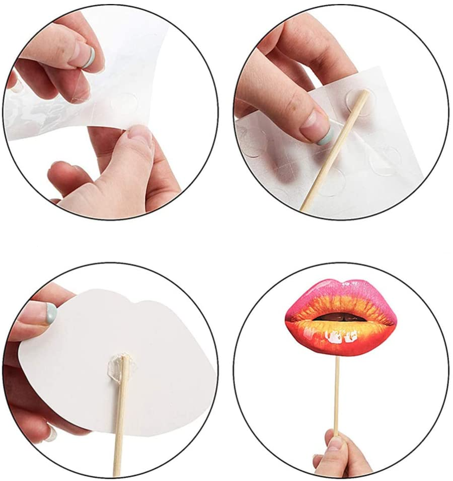 (20er Set) Photo Booth Fotorequisiten Party Foto Accessoires Dekorationen für lustige Bilder - Lippen