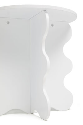 Minitude  Bølgete Sidebord, Hvit