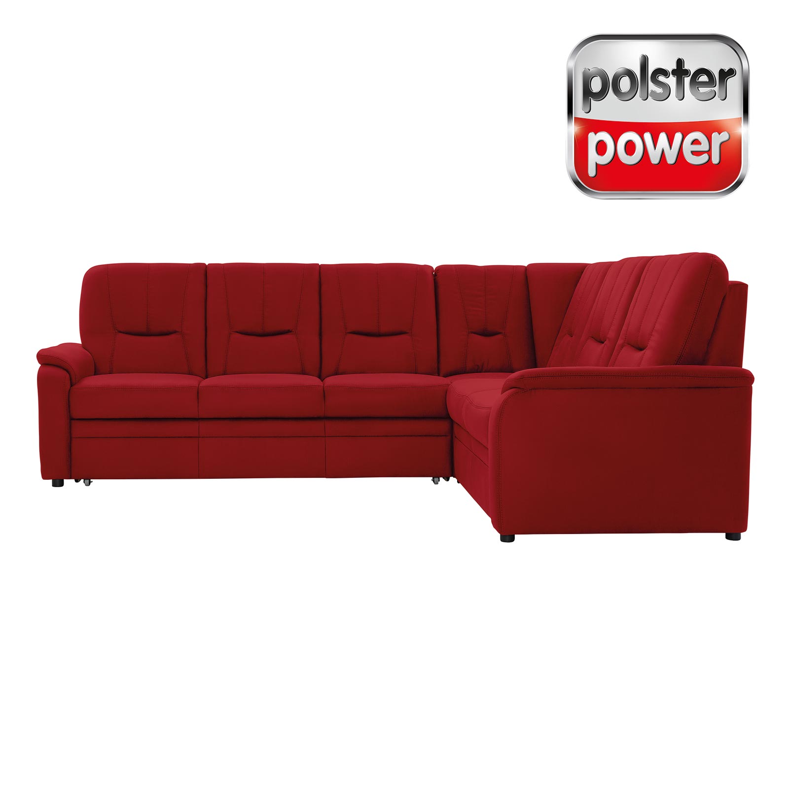 polsterpower Ecksofa - Miro bordeaux - Basismodell - rechts