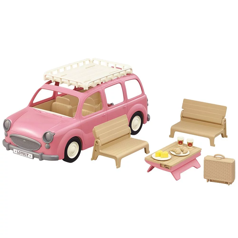 LE MONOSPACE ROSE ET SET DE PIQUE-NIQUE - SYLVANIAN VEHICULES