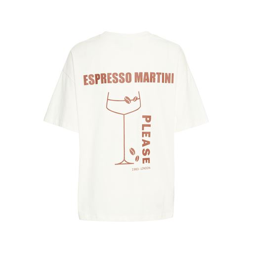 Ichi Bexi T-shirt, Cloud Dancer/Brown Patina, S