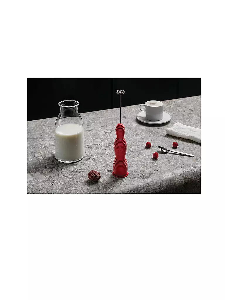 ALESSI Milchschäumer Pulcina Rot rot