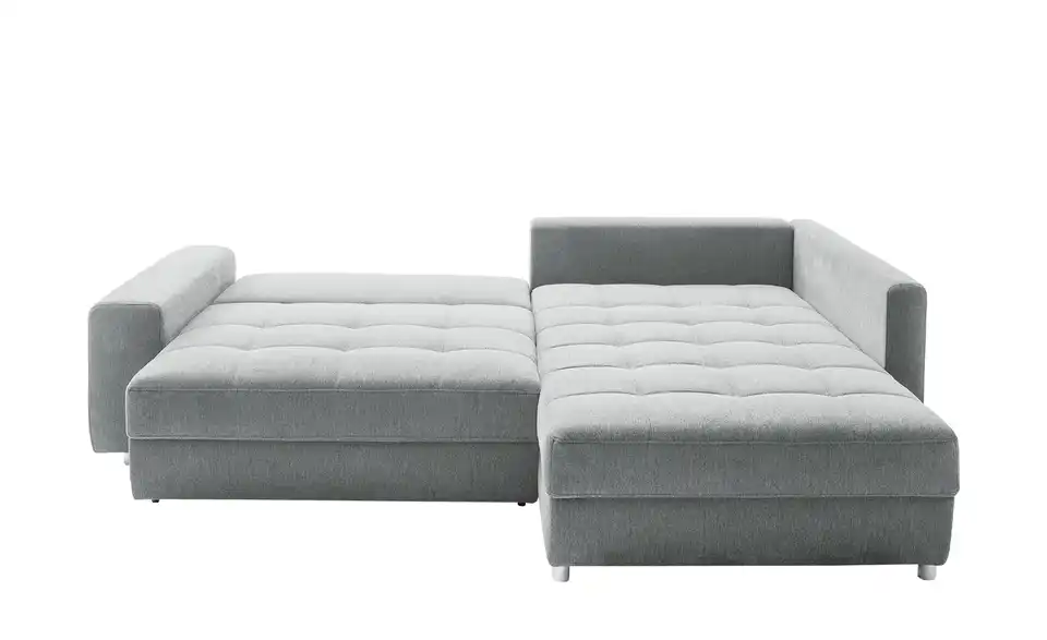 Ecksofa Arissa de Luxe Hellgrau rechts Webstoff