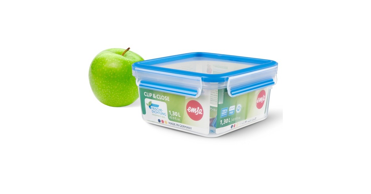EmsaClip & Close Vershouddoos 1,3 l  (Transparant/blauw)