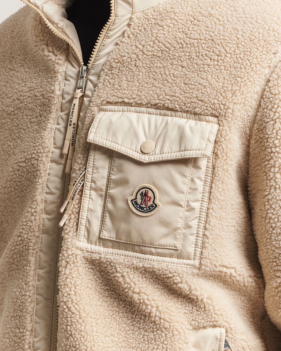 Moncler Hybrid Fleece Jacket Beige