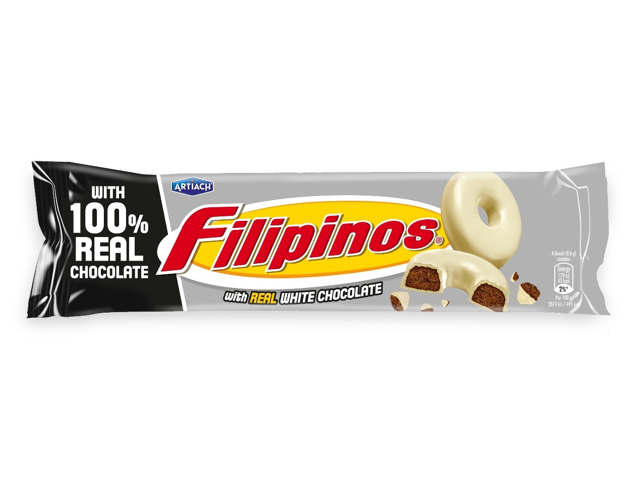 BOLACHA FILIPINOS ARTIACH CHOCOLATE BRANCO 120G