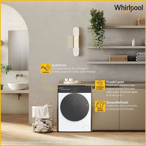 Lave-linge hublot Whirlpool W0M011WADSFR SENSE WASH