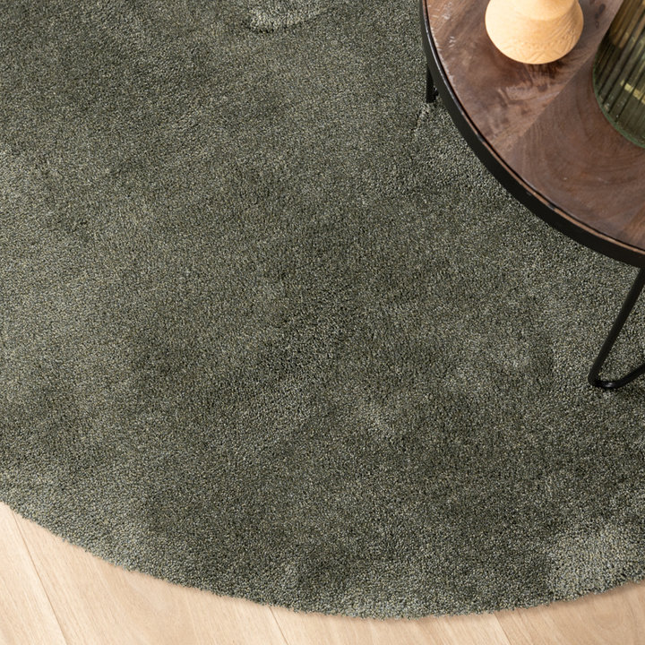 Rond wasbaar vloerkleed - Clean Groen | Praktisch!