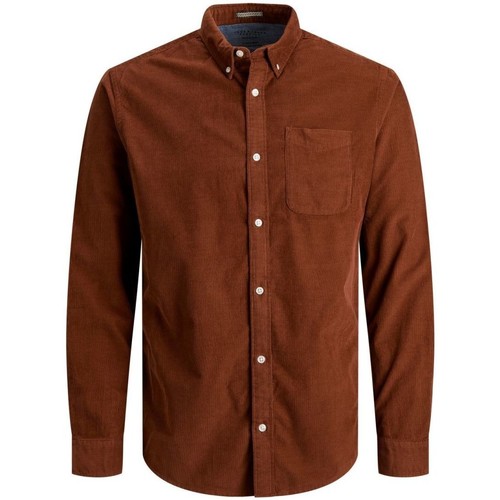 Jack & Jones - 12196529 CORD SHIRT-SEQUOIA Marrón