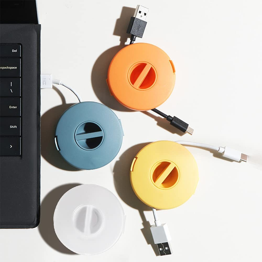 (4er Set) Kabel Organizer Aufrollbarer Kabelhalter Vielzweck Kabelführung - Bunt