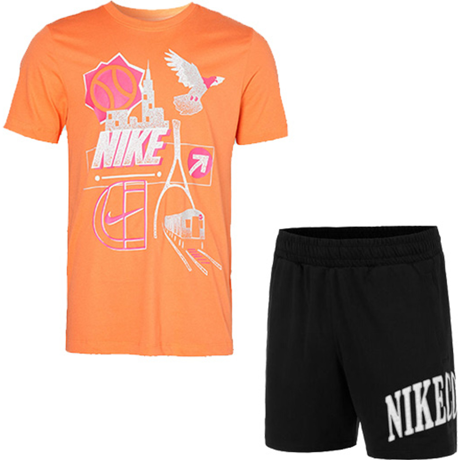 Nike Court Heritage US Open Tee Set Heren