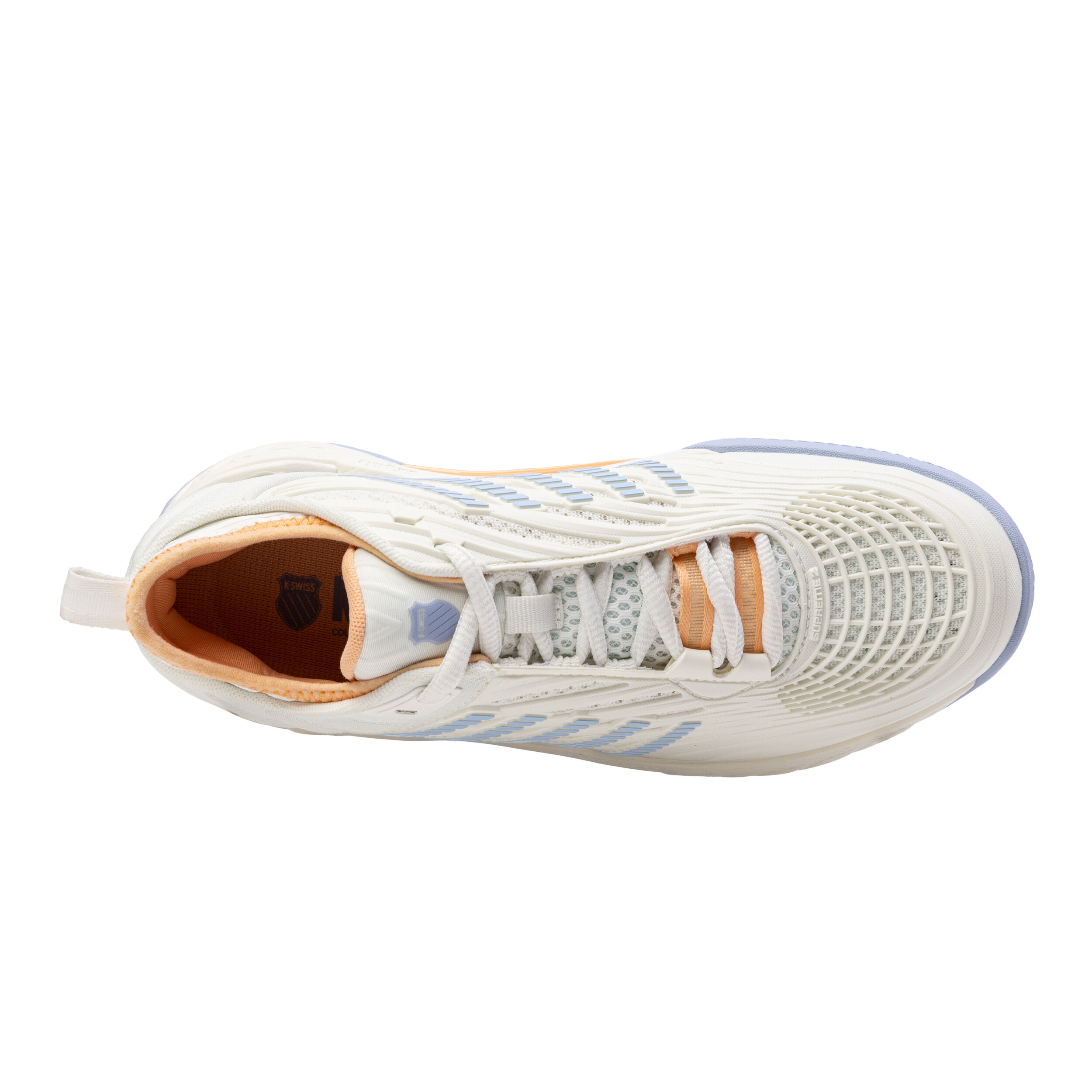 K-Swiss Hypercourt Supreme 2 CLAY Chaussure Terre Battue Femmes - Blanc , Abricot