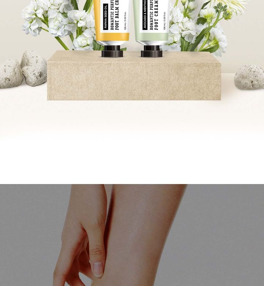 Mooie huid - Romantische Parfum Voetcrème - 4 Soorten