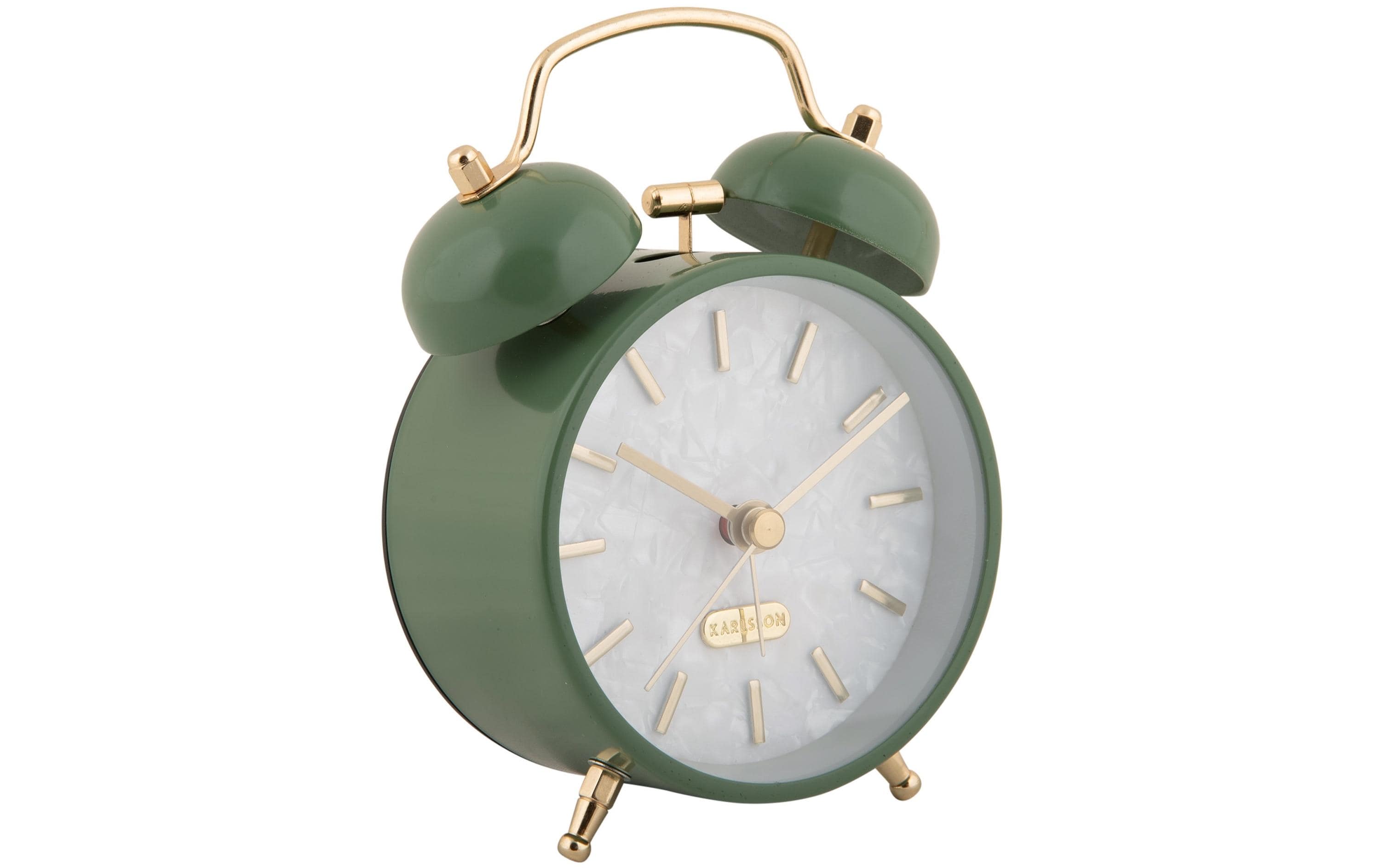 Klassischer Wecker Pearl Glow Jungle greenWecker mit Doppelglocke