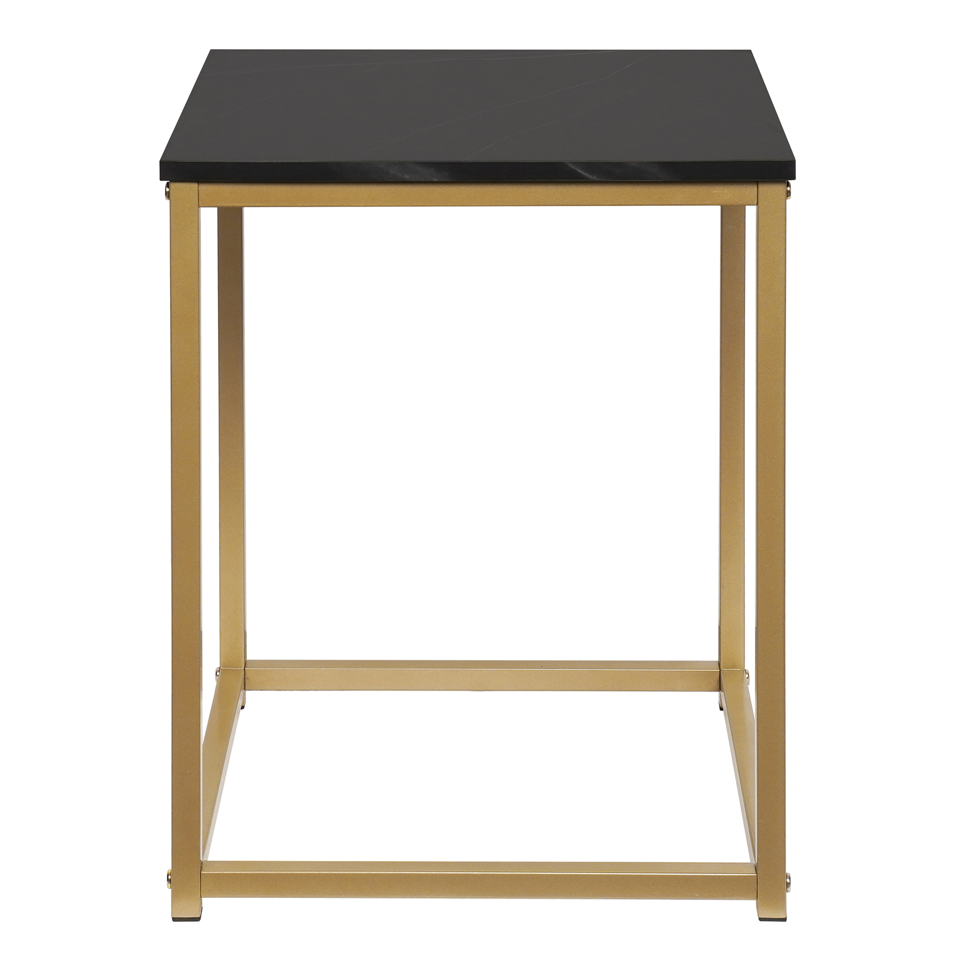 Beistelltisch - schwarz-gold - Mamoroptik