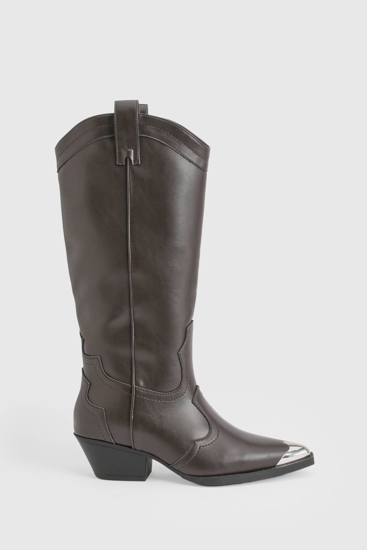 boohoo Bottes de cowboy western avec embout métallique