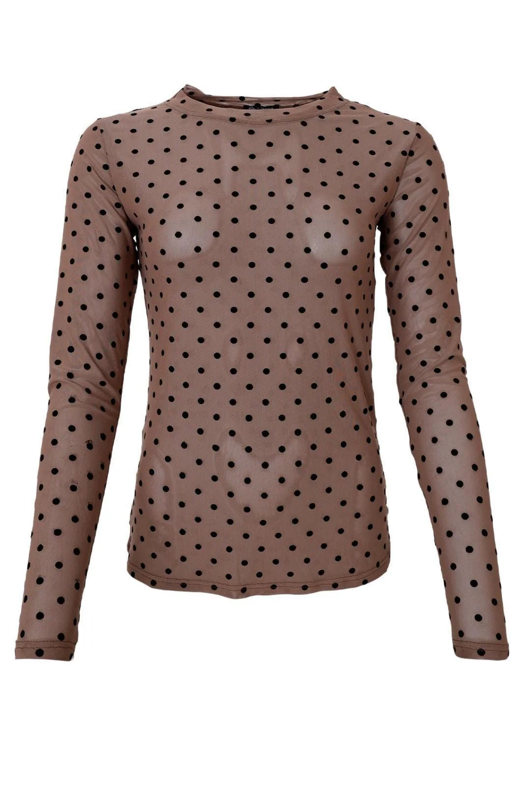 Black Colour Bcjennie Dotted Mesh Blouse shirts musthaves taupe