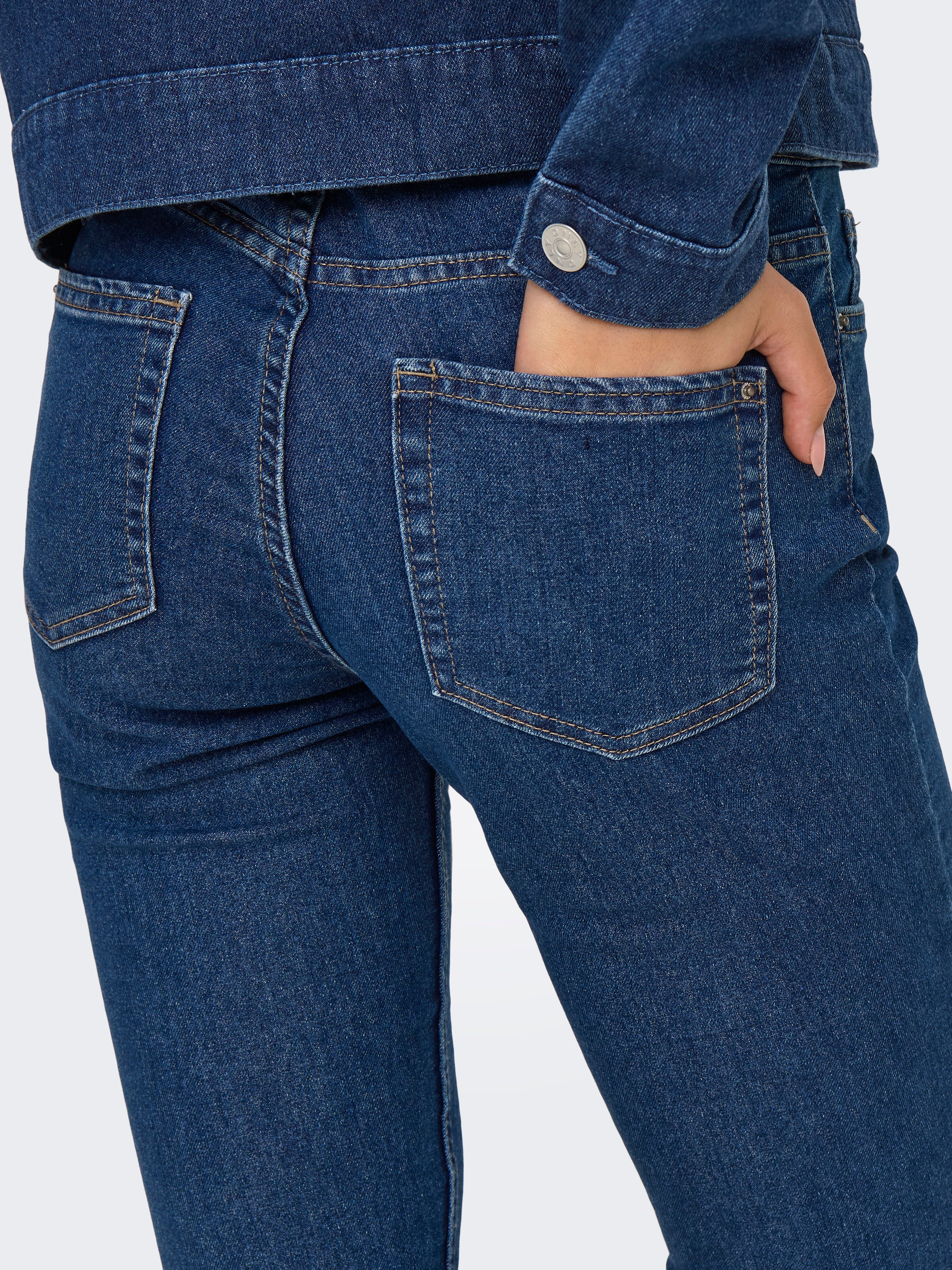 ONLHUSH Skinny Fit Jeans Dark Blue Denim