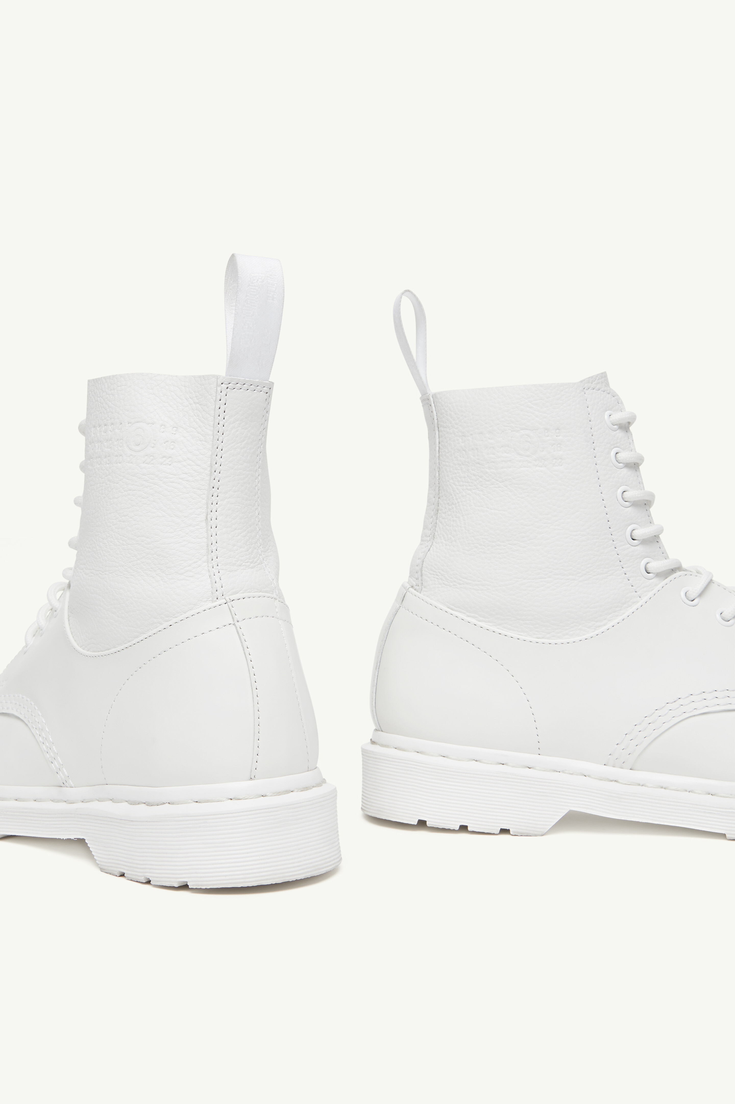 Bottes MM6 X Dr. Martens en cuir de veau pour femme | MM6