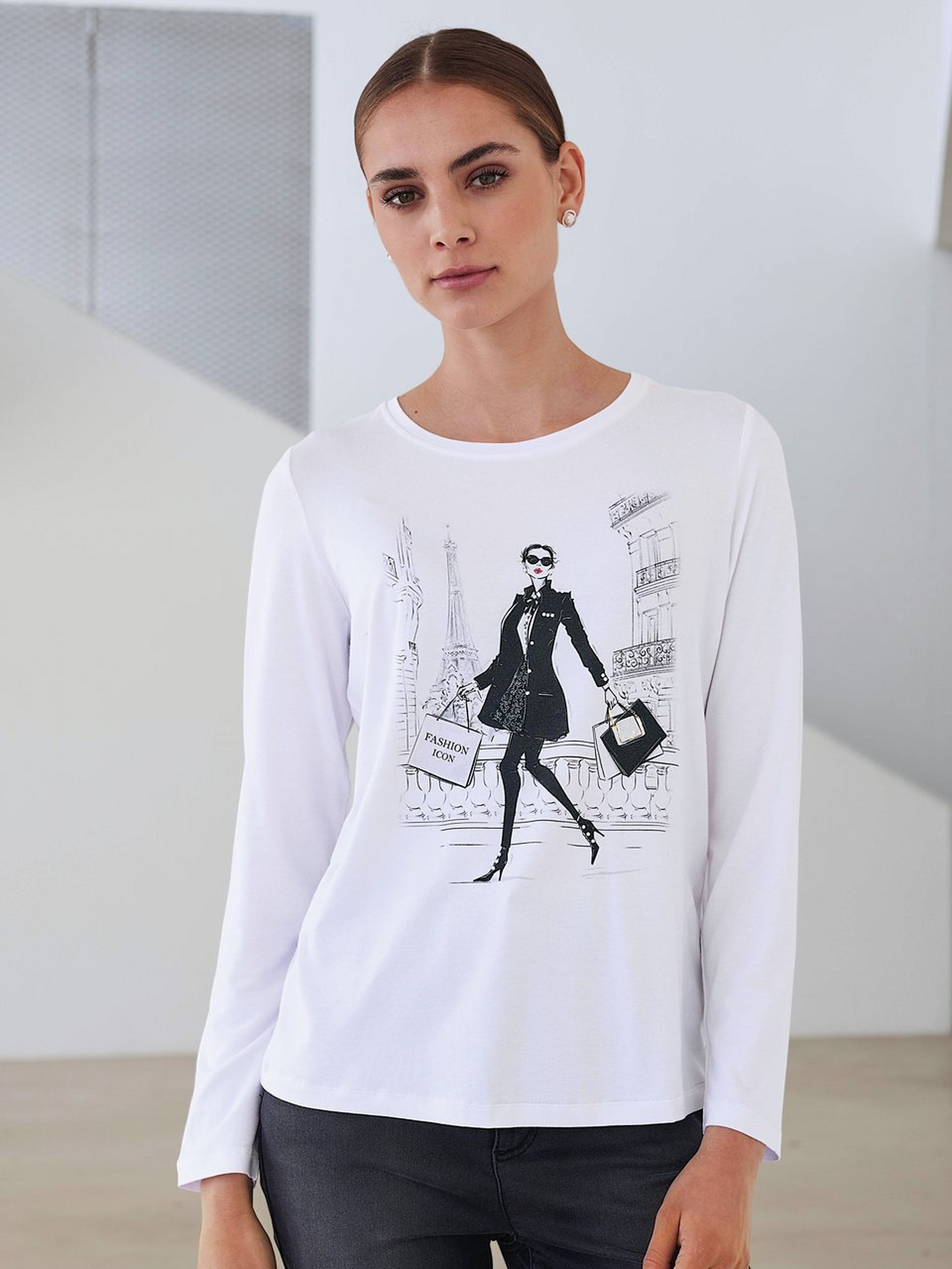 Shirt mit Rundhals-­Ausschnitt