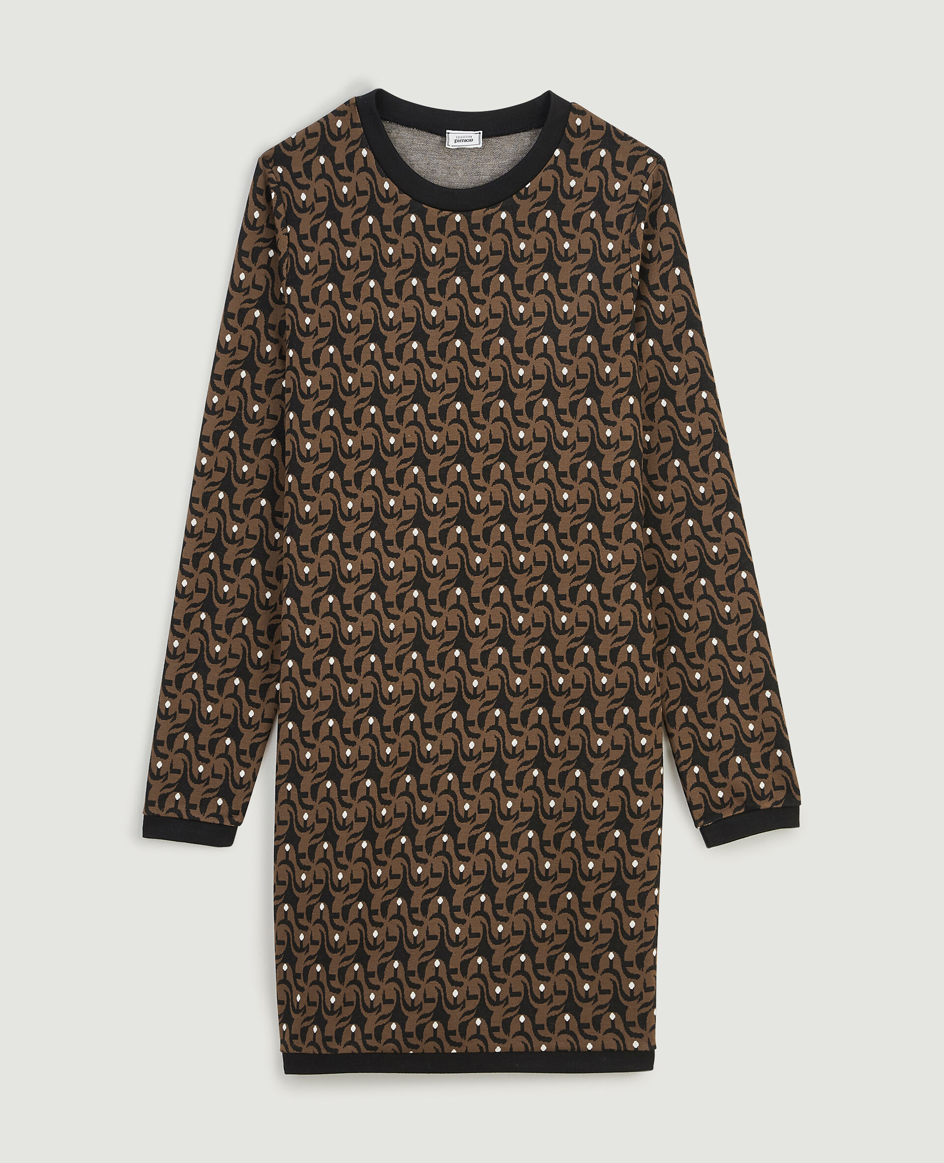 Robe courte en maille - Marron