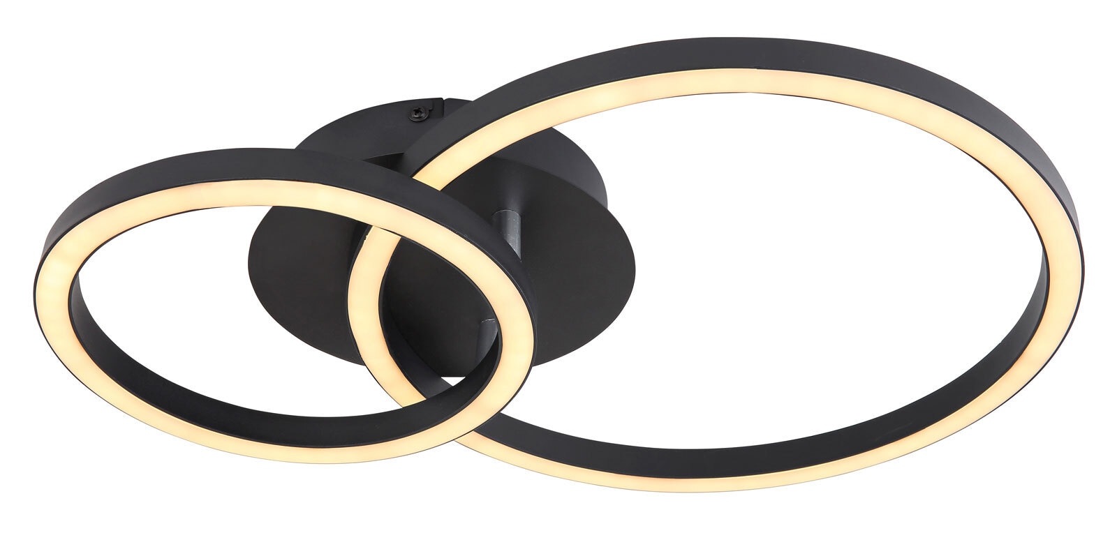 REGGY Deckenlampe schwarz 67238-18B, B/H/T: 42 x 7,5 x 30 cm, Metall, Kunststoff