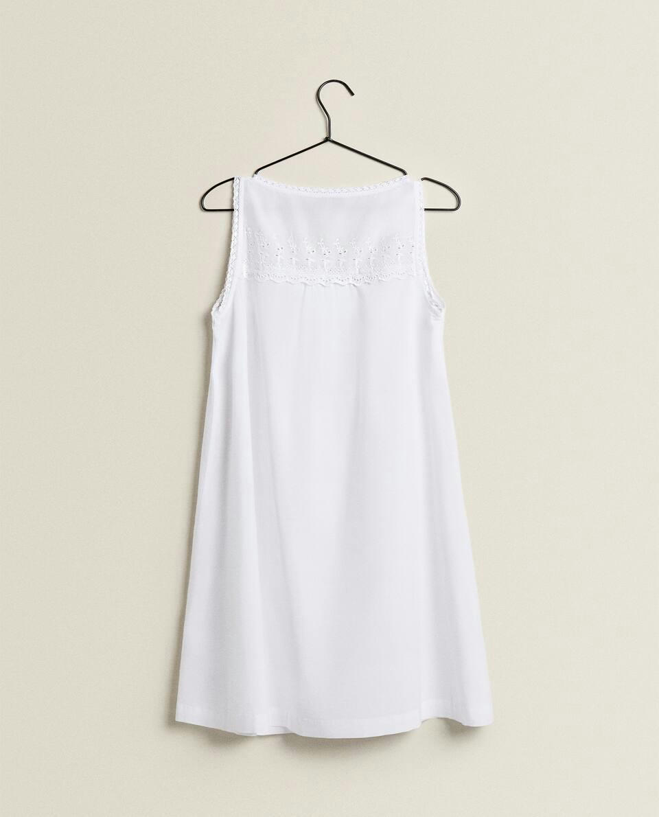 Camisola de algodão bordada