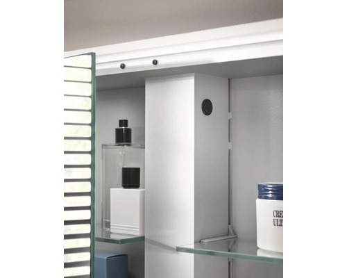 Emco Pure 2 spiegelkast, 160 x 15,3 x 72,9 cm, aluminiumkleurig, 3-deurs, LED, IP20