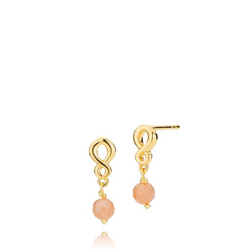 Izabel Camille Majesty Øreringe, Peach/Gold Plated