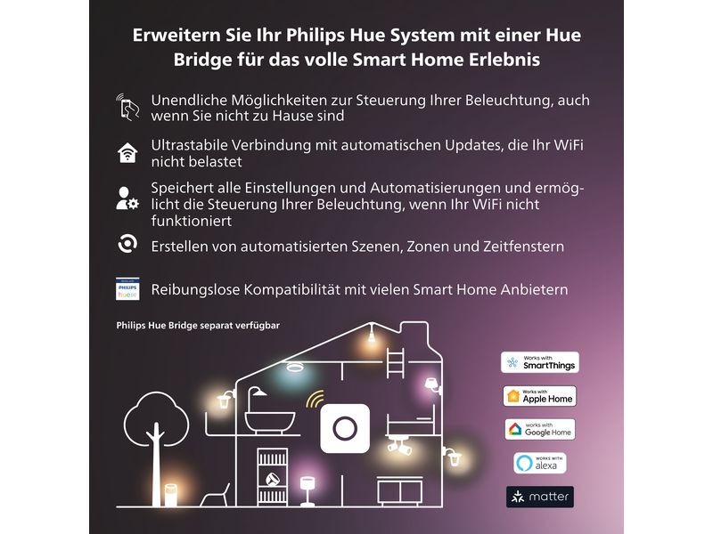 Philips Hue White & Color Ambiance Lightguide Globe 95 E27 Smartes Hue E27-Leuchtmittel