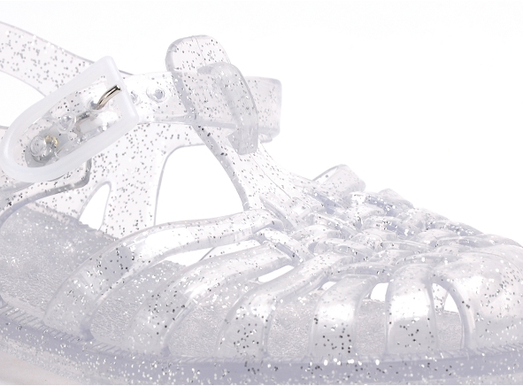 Meduse mules et sabots enfant sun boite argent