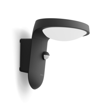 Philips solar buitenlamp Tyla LED met sensor zwart 18W 600 lm