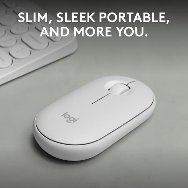 Logitech Pebble Mouse 2 M350s wireless mouse (Off-White)