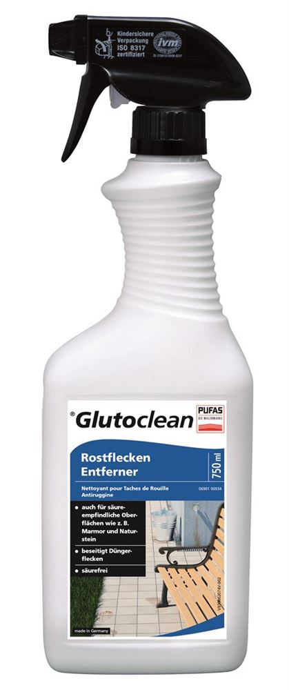 GLUTOCLEAN Rostflecken Entferner<br>750 ml, Flasche