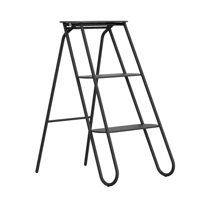 Frost - Bukto Tritthocker klappbar, H 70 cm, schwarz