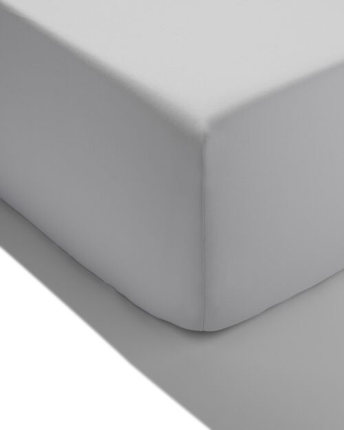 drap-housse percale 160x200 gris clair