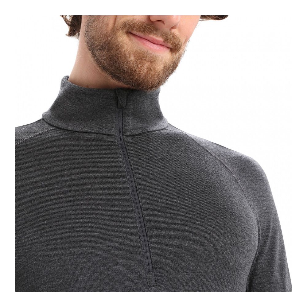 Icebreaker ZONEKNIT 260 - Sous-couche Homme jet hthr/blk/metro h/cb
