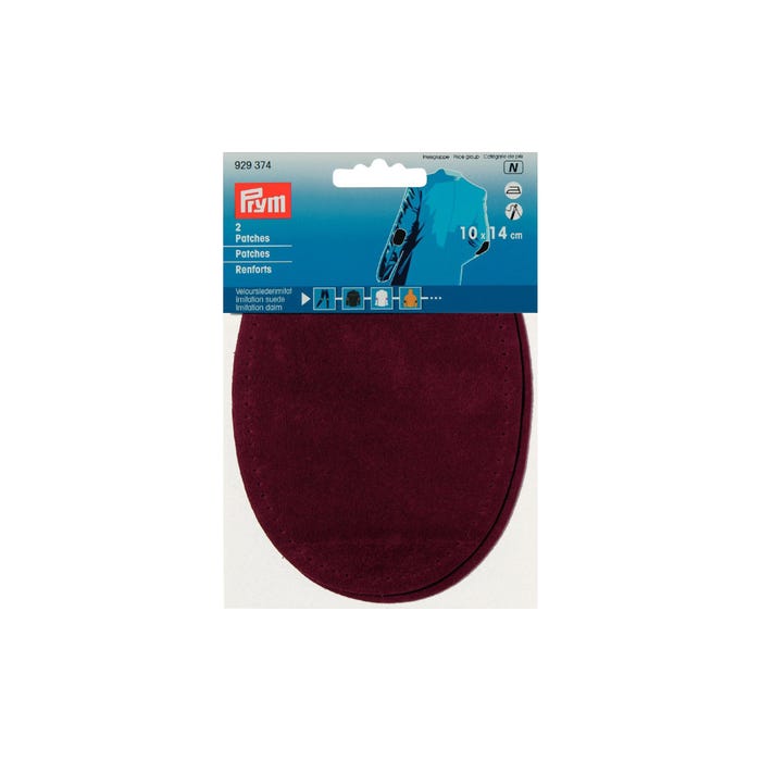 Prym-2 stuks elleboog- en knielapjes imitatie daim 10 x 14 cm