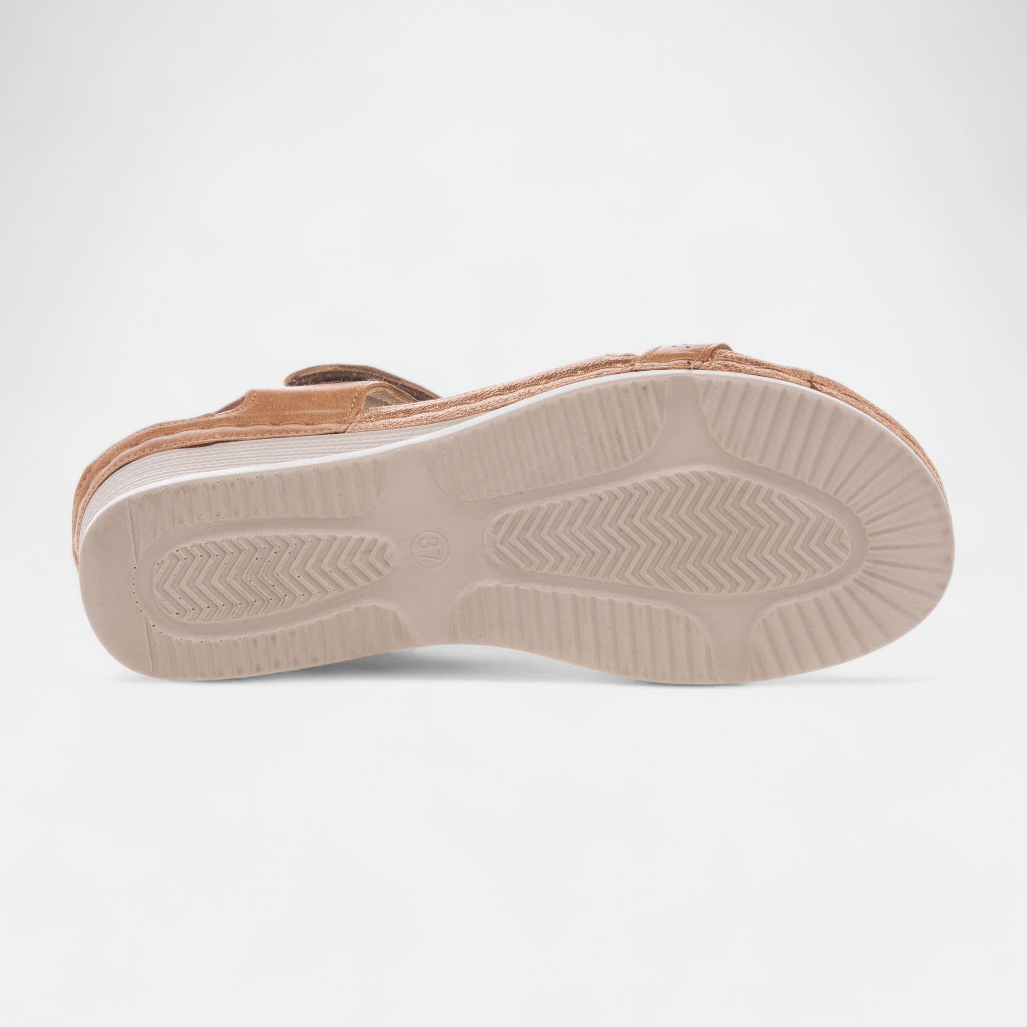 Sandales à talon compensé Femme camel