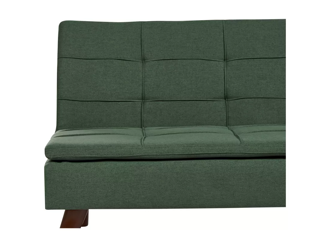 Canapé convertible 3 places en tissu vert RONNE