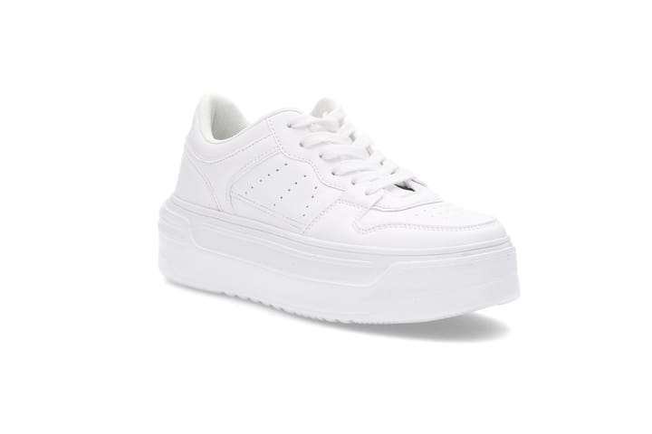 Helhvit retro sneakers
