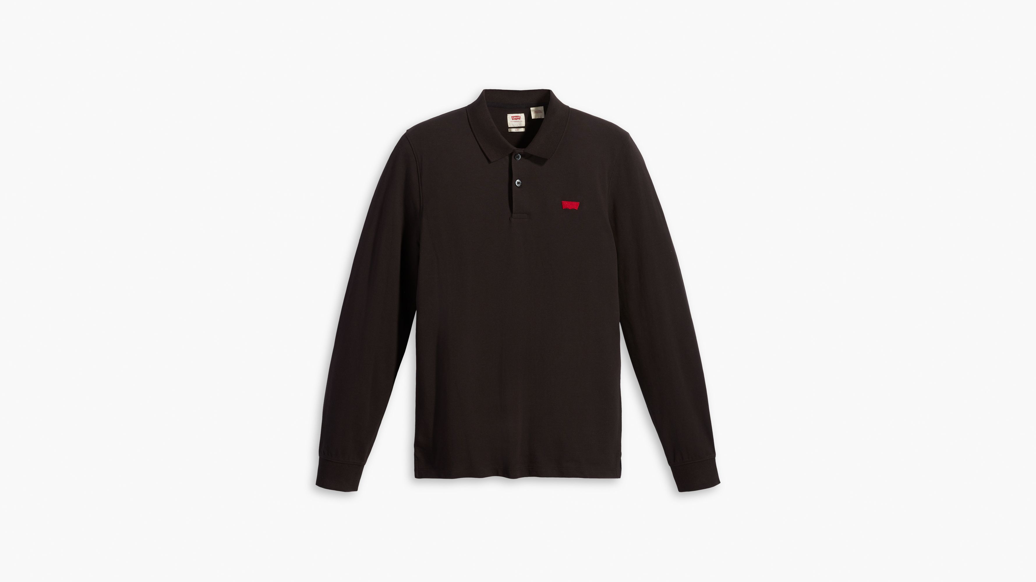 Polo manche longue Slim Housemark - Meteorite - Noir