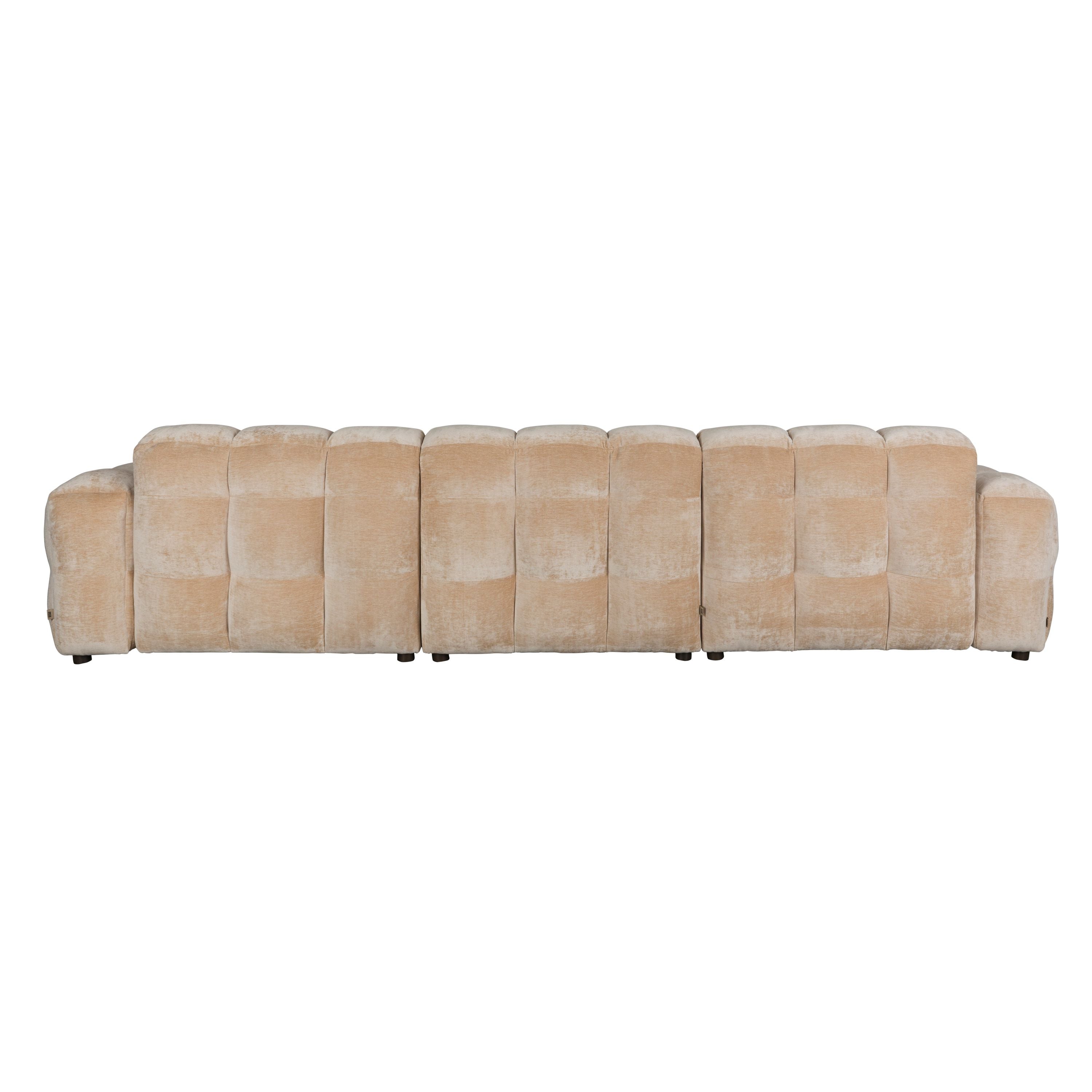Dutchbone Hackman 4,5-zitsbank Velours Beige