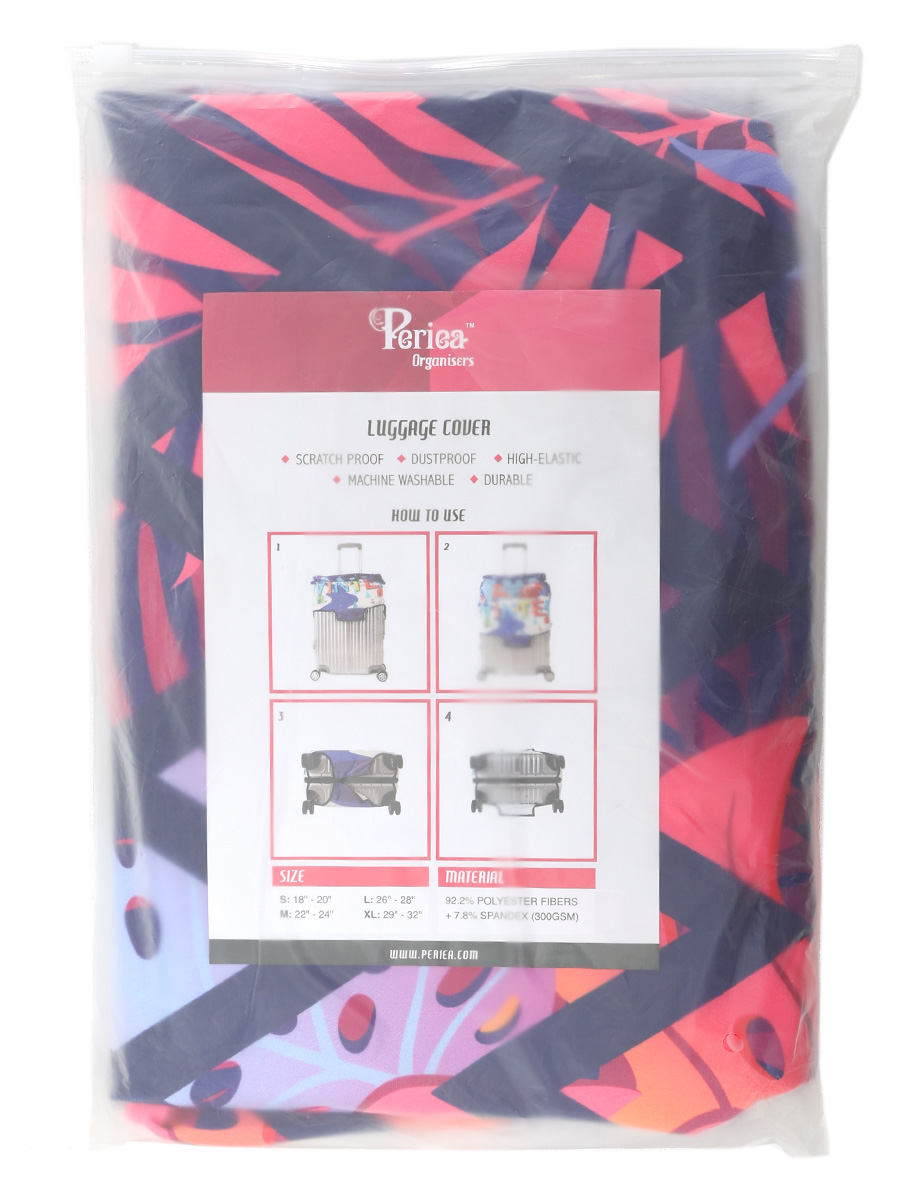Housse de valise Periea Purple Zigzag L