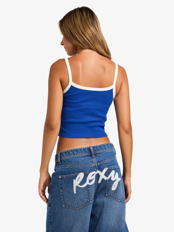 Whatever Forever Débardeur cropped Bleu Femme