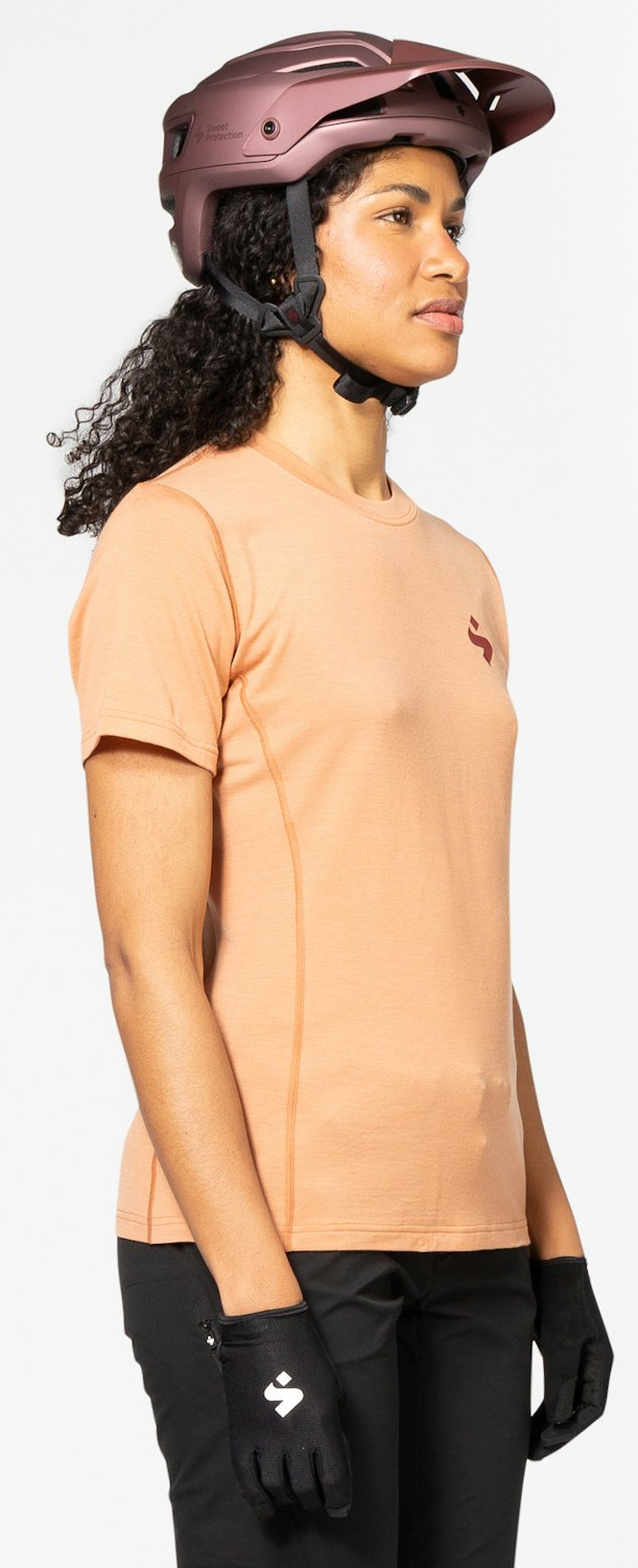 Hunter Merino SS Jersey Dame Rosebrown