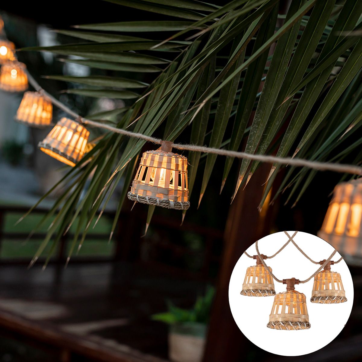 Moderne buiten lichtsnoer 8m incl. LED 10-lichts - Aurora